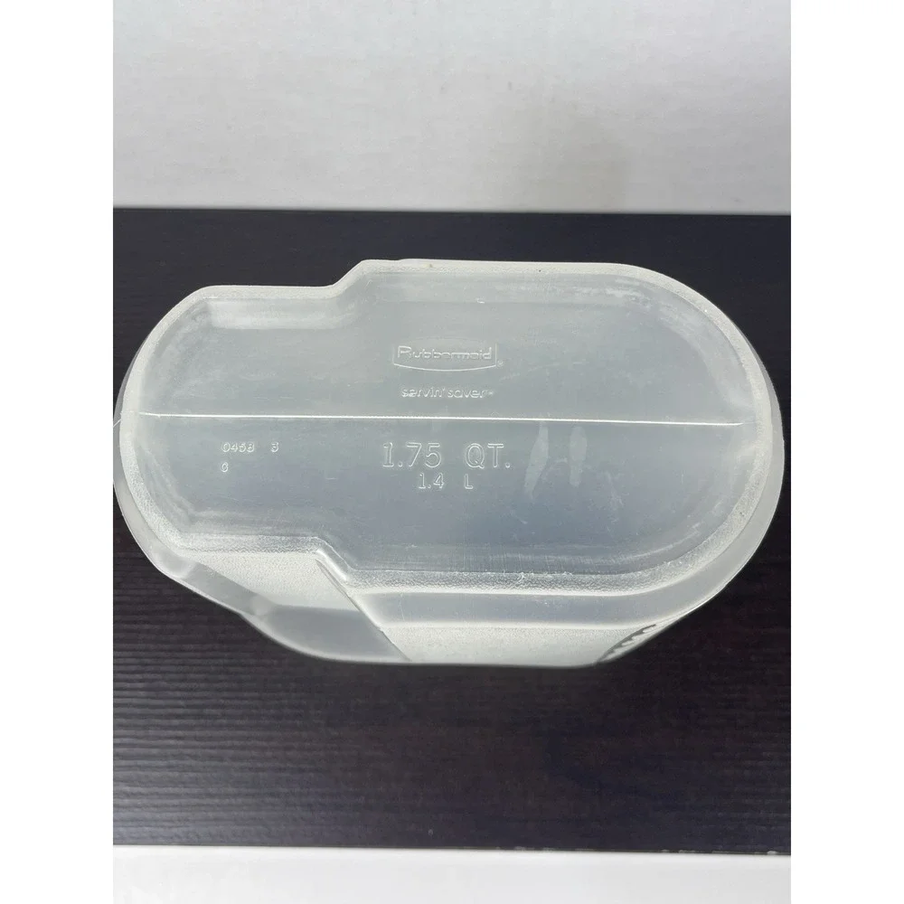 Vintage Rubbermaid Servin' Saver 1.75 Qt. Drink Container Almond Flip Lid Clean!